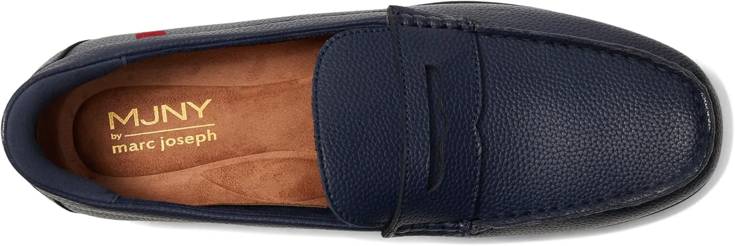Marc Joseph New York Men's Casual Hands Free Slip on Penny Loafers, темно-синий — фото 2