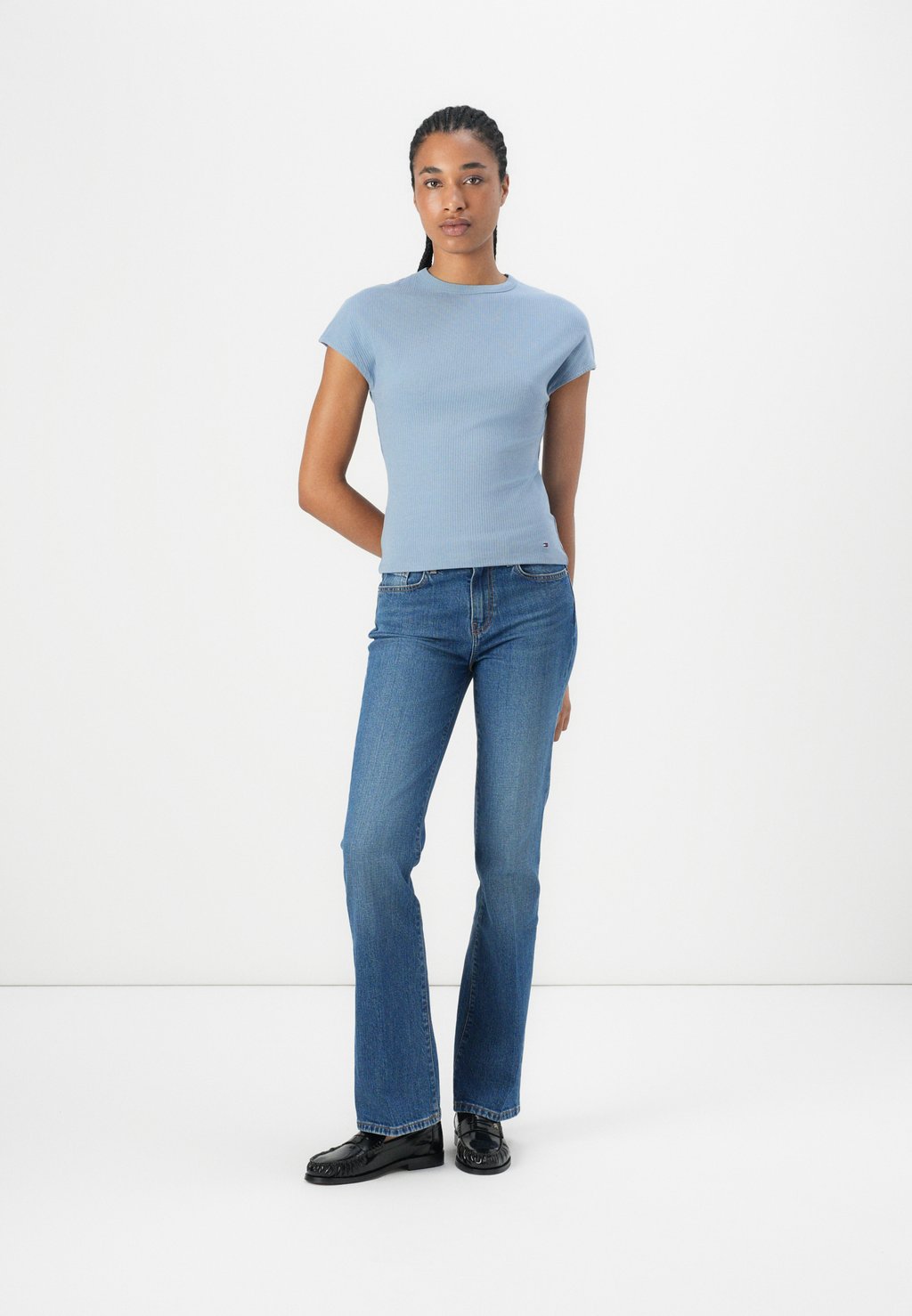 Базовая футболка SLIM TEE Tommy Hilfiger, синий — фото 2