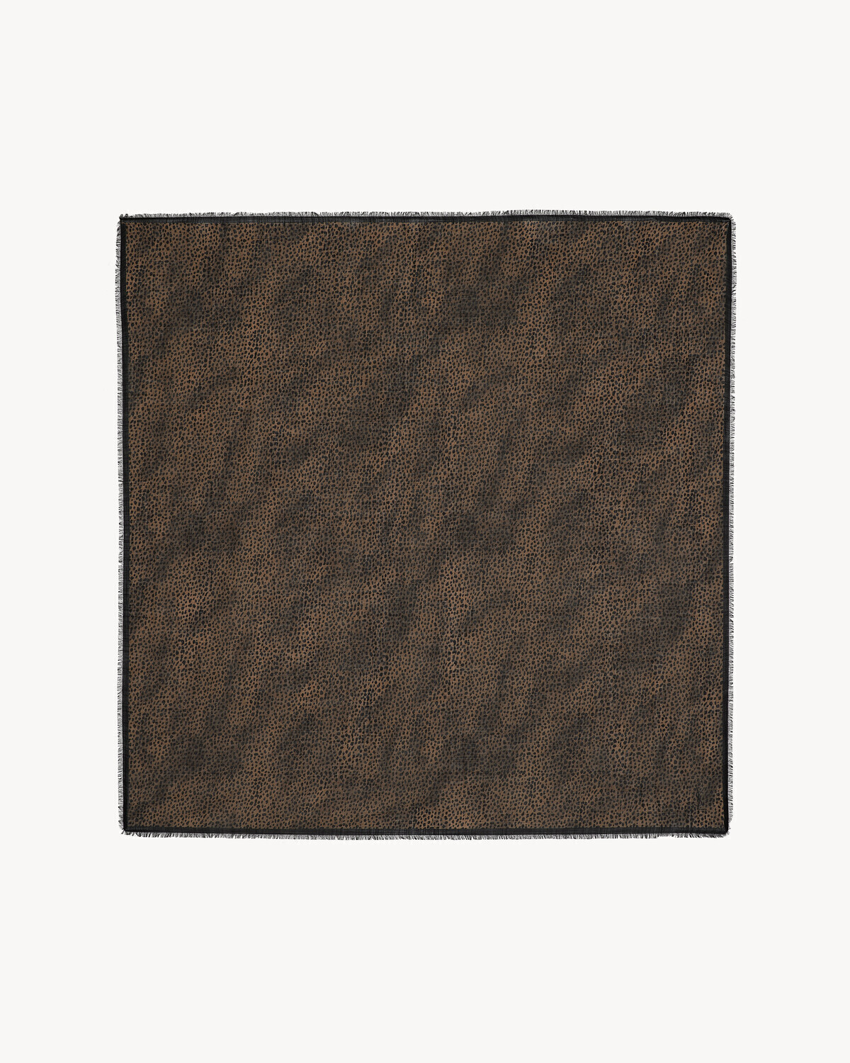 

Квадратный шарф из шерстяной этамины с леопардовым принтом Saint Laurent, бежевый
