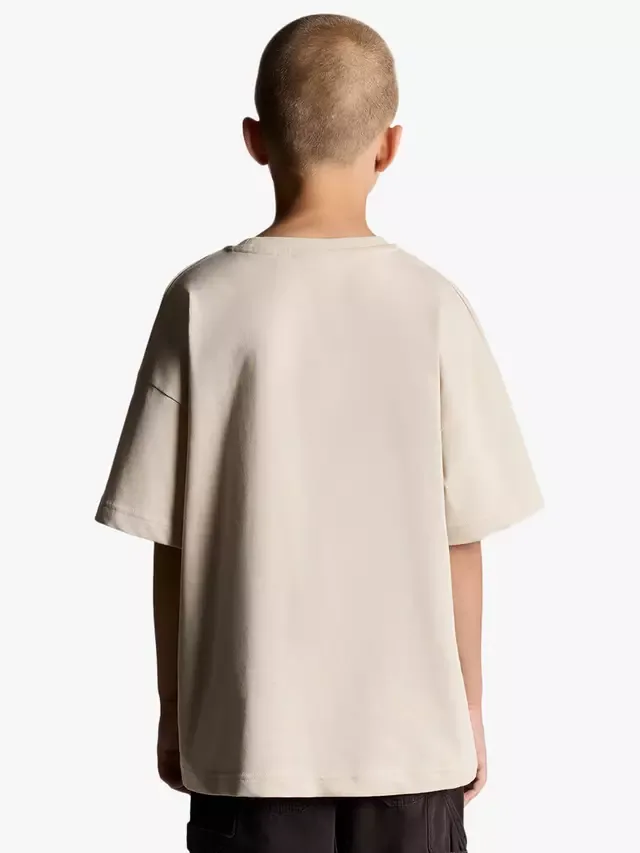 Детская футболка из плотного хлопка Lyle & Scott, Beige — фото 4