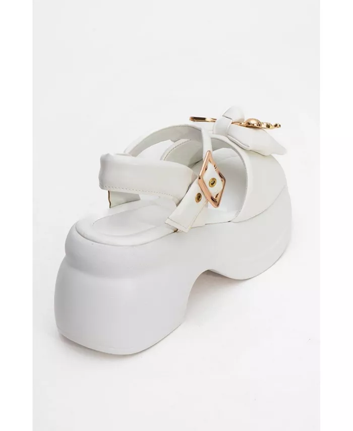 Сандалии Merida с пряжкой на платформе (женские) Prologue Shoes, белый — фото 4