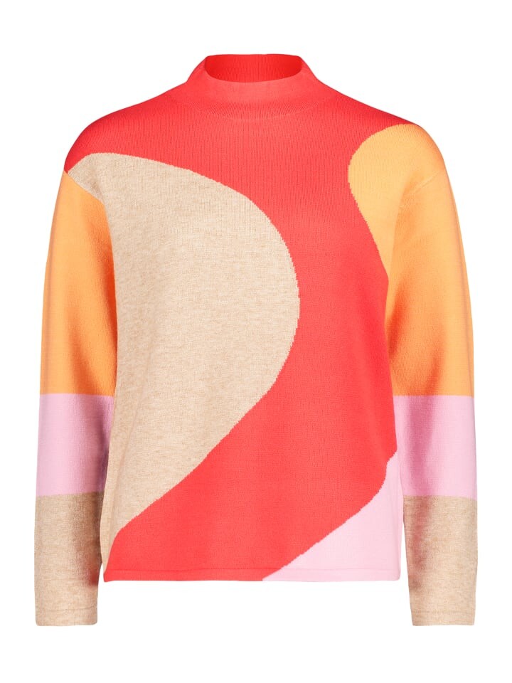 

Пуловер Betty Barclay Strickpullover mit Intarsie, цвет Patch Red/Beige