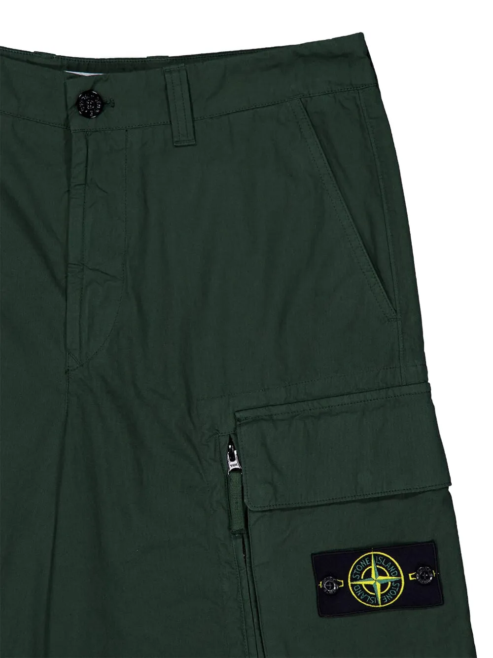 Шорты-бермуды с карманами карго Stone Island, зеленый — фото 3