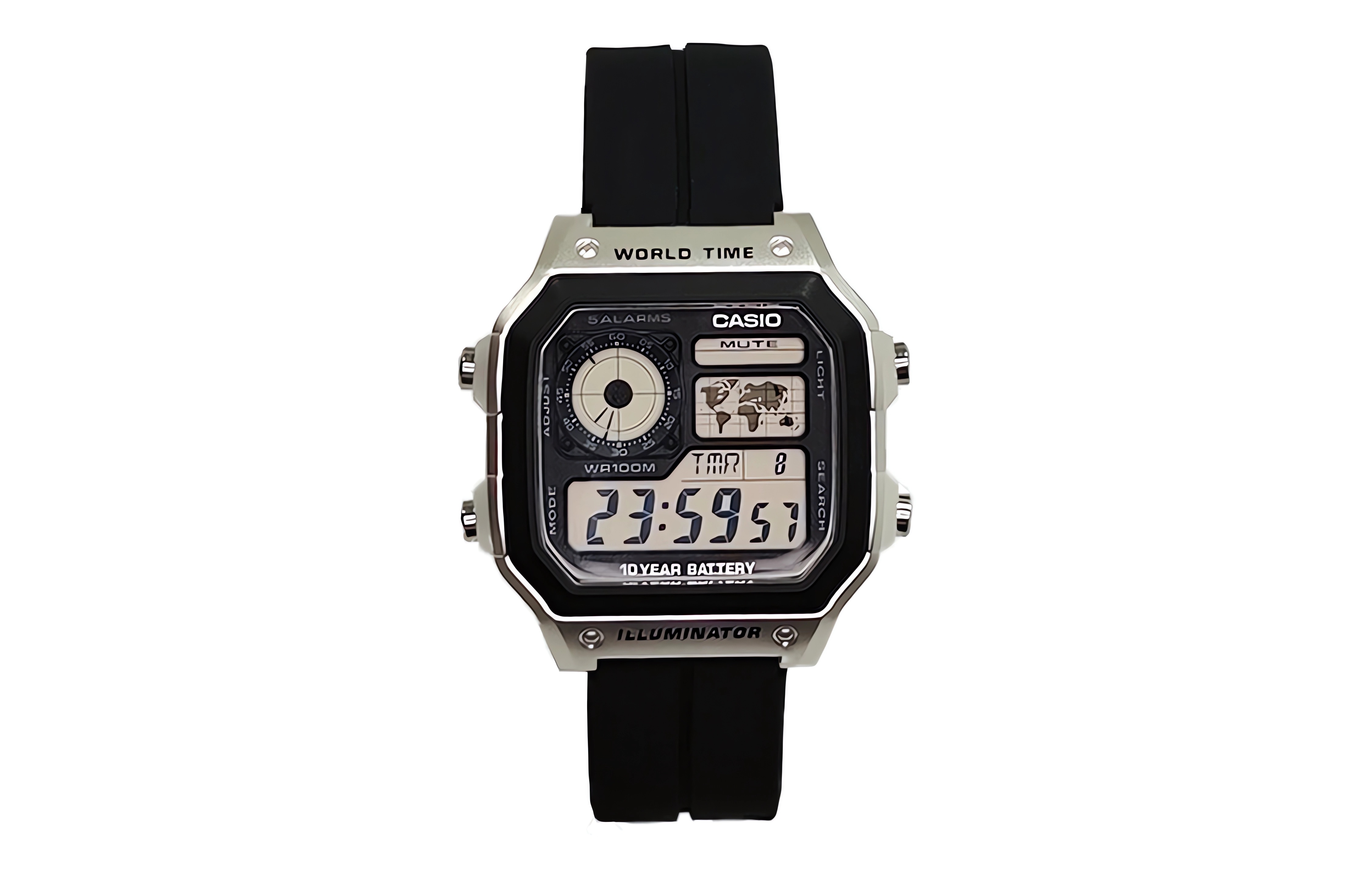 

CASIO Часы Unisex YOUTH Black Watch, Steel Block Dark Black
