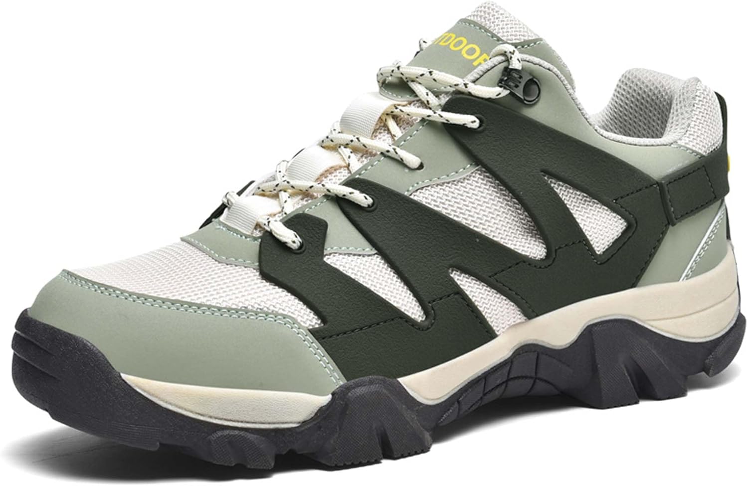 

Мужские противоскользящие альпинистские ботинки, дышащие, удобные, походные, для активного отдыха, с износостойкой подошвой, для путешествий, спорта на открытом воздухе, прогулок, кемпинга и бездорожья Dzbajrqm, зеленый