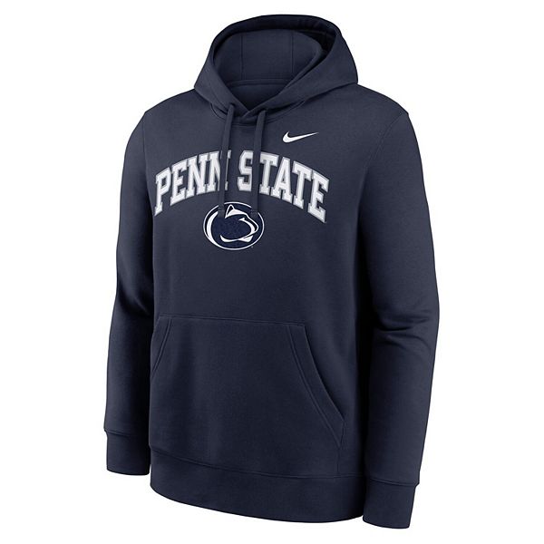 Мужской синий толстовка с капюшоном penn state nittany lions club fleece arch Nike — фото 3