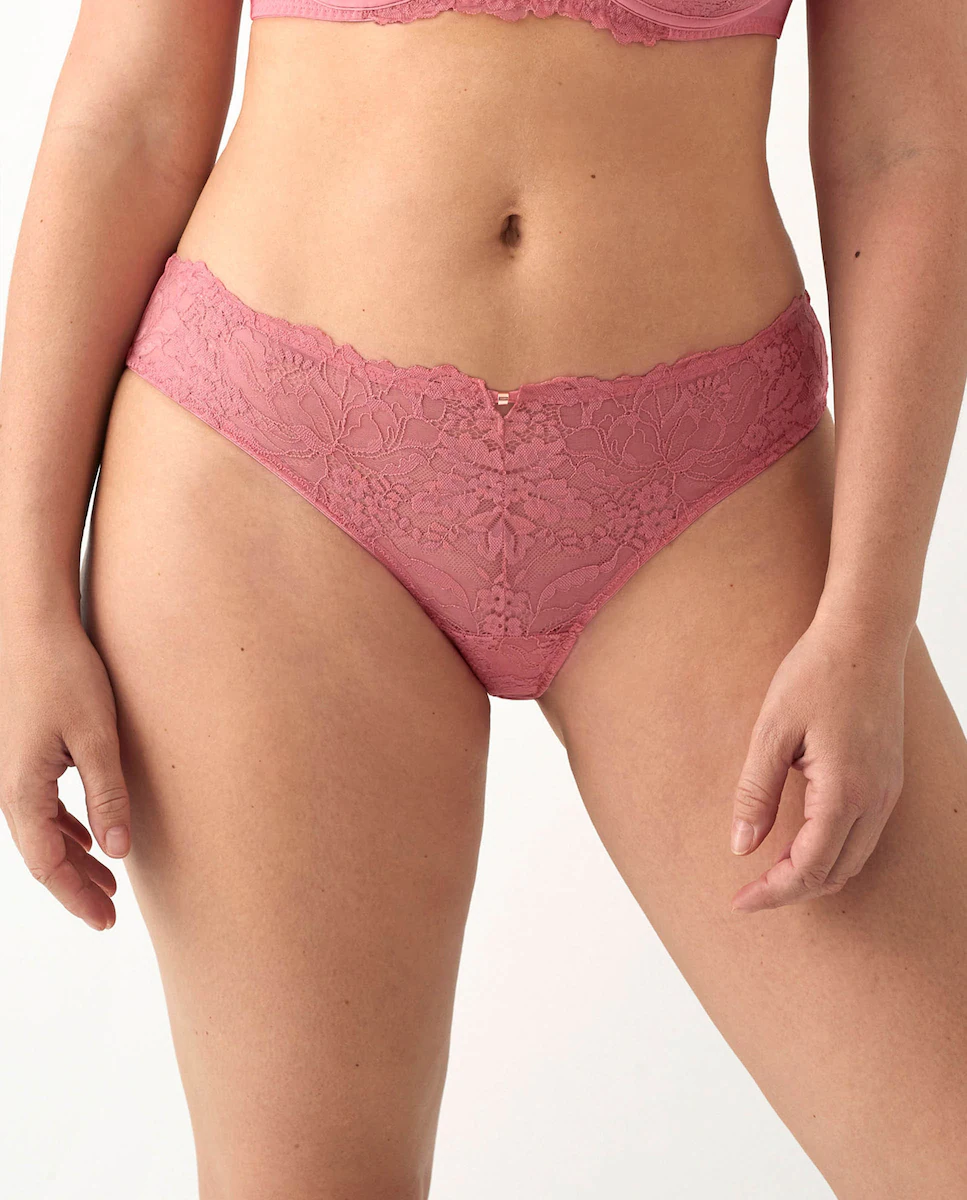 

Плавки бикини из розового цветочного кружева Promise, розовый
