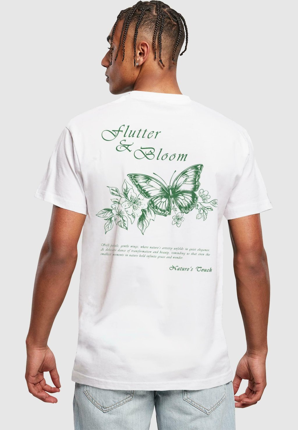 

Футболка с принтом FLUTTER AND BLOOM TEE Merchcode, белый