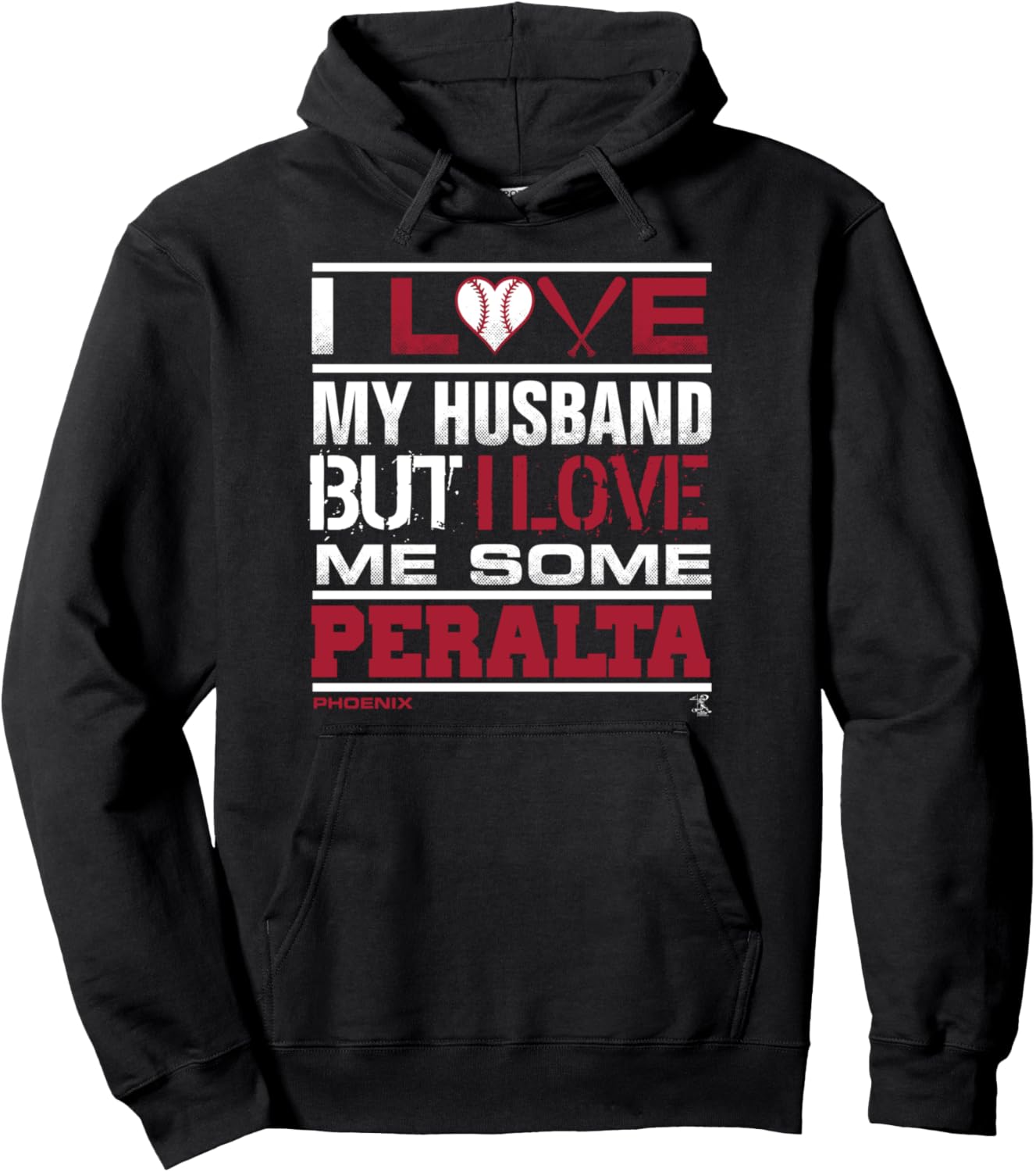 

Толстовка David Peralta I Love My Husband Gameday Hoodie, черная Ballpark Mvp