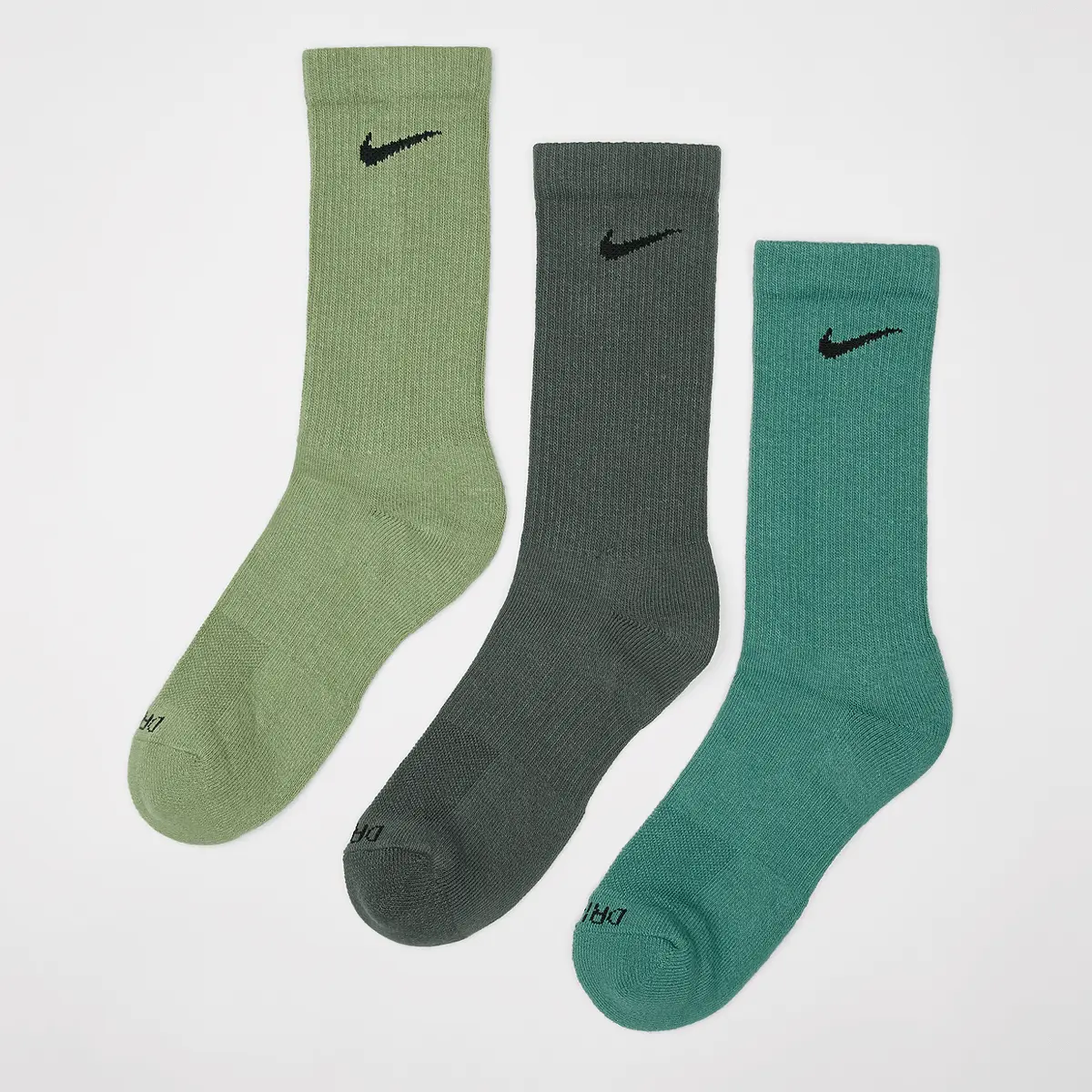 

Носки Nike Everyday Plus Cushioned (3 шт), многоцветный/зеленый