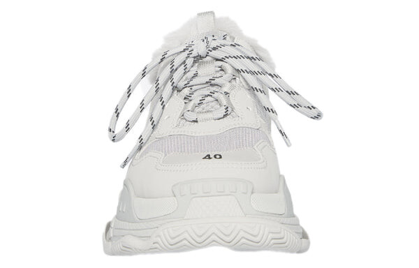 Кроссовки triple s sneaker 'faux fur - grey' Balenciaga, серый — фото 3