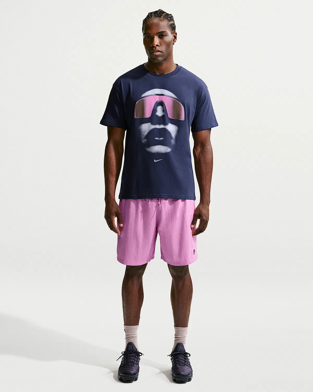 Мужская футболка с коротким рукавом Nike Sportswear "Sunset", Midnight Navy/Light Magenta — фото 4