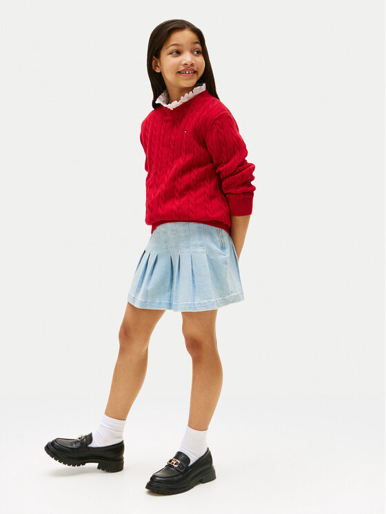 Джинсовая юбка обычного кроя KG0KG08743 Tommy Hilfiger, синий — фото 2