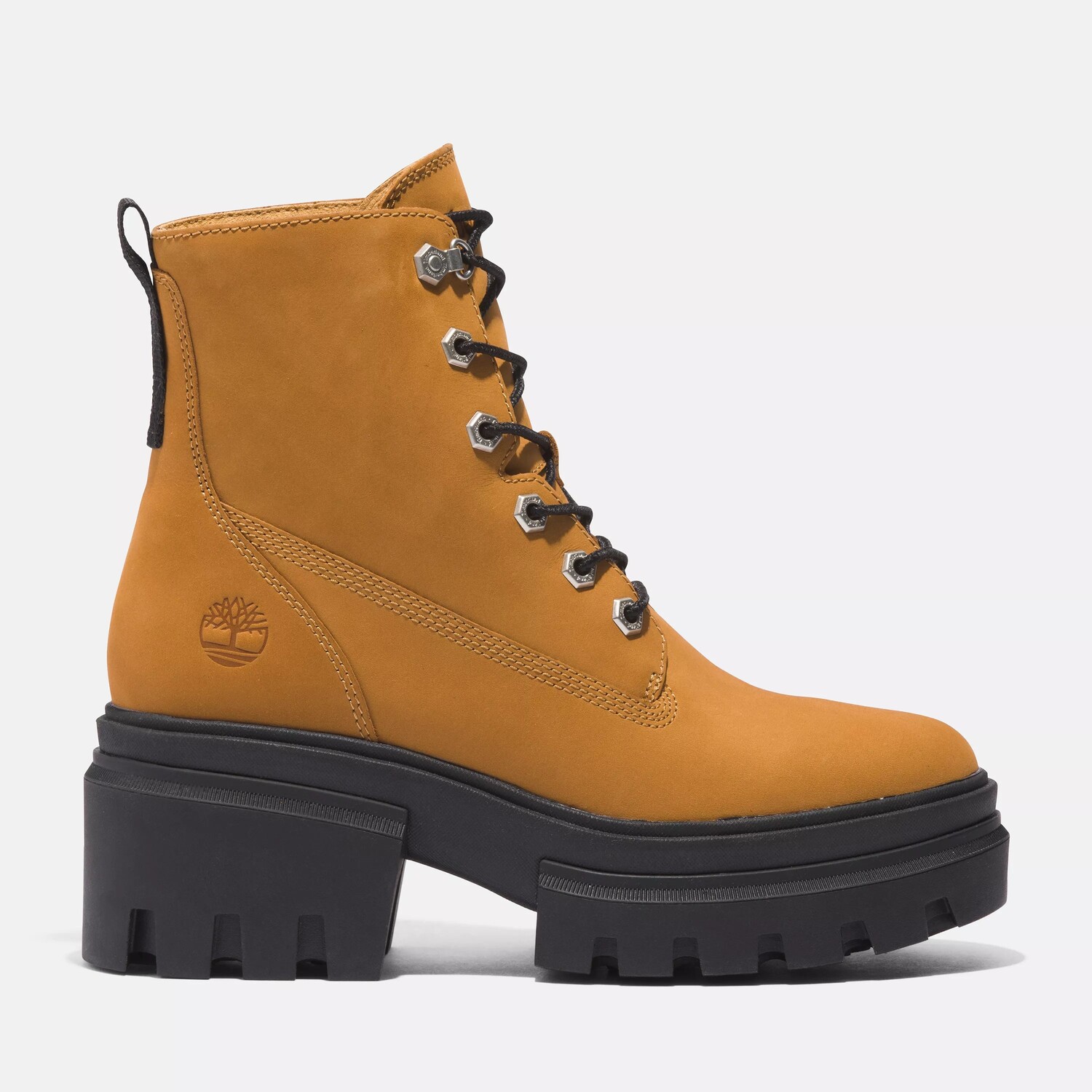 

Женские 6-дюймовые ботинки Everleigh на шнуровке Timberland, цвет Wheat Nubuck