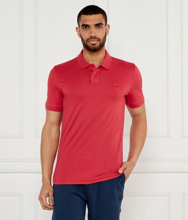 

Рубашка поло Slim fit Boss Orange, красный