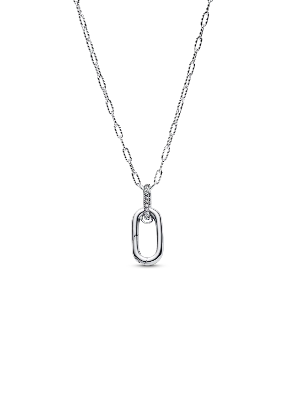 

Ожерелье с подвеской в виде открывающегося звена Pandora, серебро 925 пробы