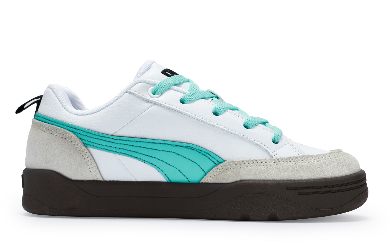 Кроссовки Puma Park Lifestyle Skateboarding Shoes Unisex Low-top White/Gray/Green, белый — фото 2
