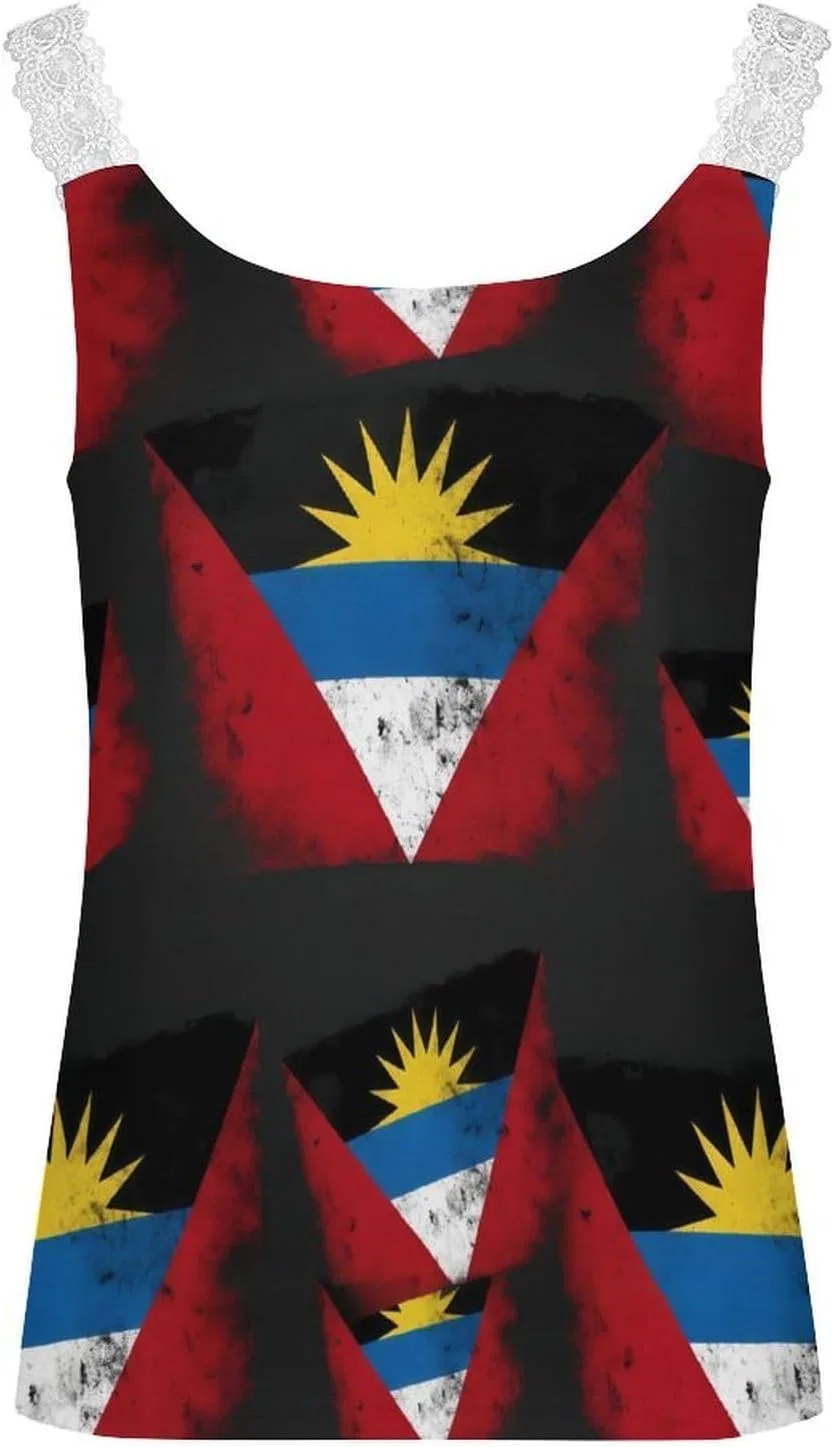 Женский топ без рукавов с флагом Антигуа и Барбуды, Polyester, Style — фото 4