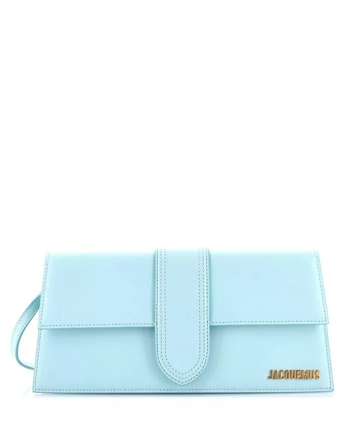 

Длинная кожаная сумка Le Bambino с верхней ручкой и клапаном Pre-Owned Jacquemus, синий