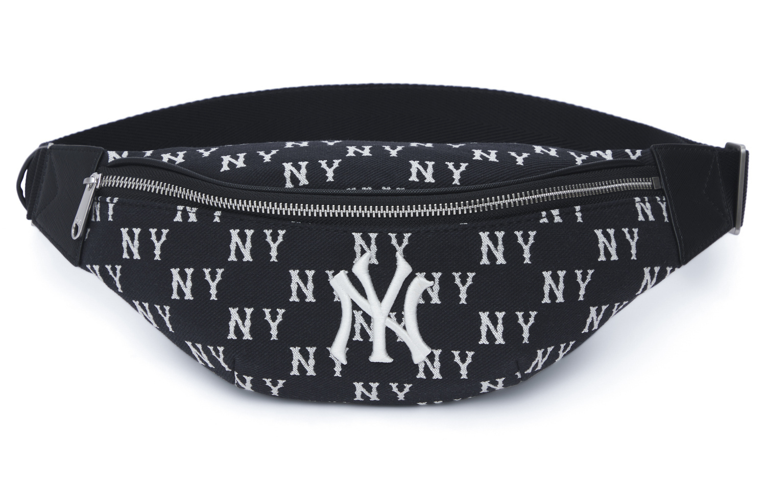 

Полиэстеровая сумка-комбо через плечо на поясную сумку с застёжкой-молнией унисекс чёрная MLB, бесплатный чехол для хранения