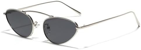 

металлические солнцезащитные очки модные для женщин винтажные солнцезащитные очки для мужчин UV400 зеленые черные унисекс женские декоративные MTZJH, Silver With Black