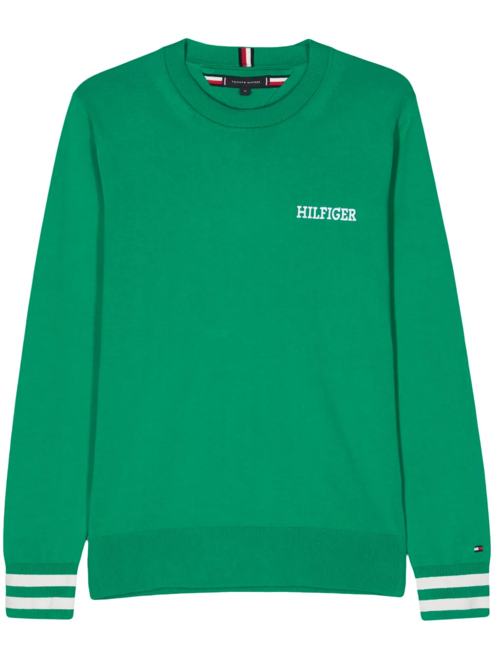 

Джемпер с вышитым логотипом Tommy Hilfiger, зеленый