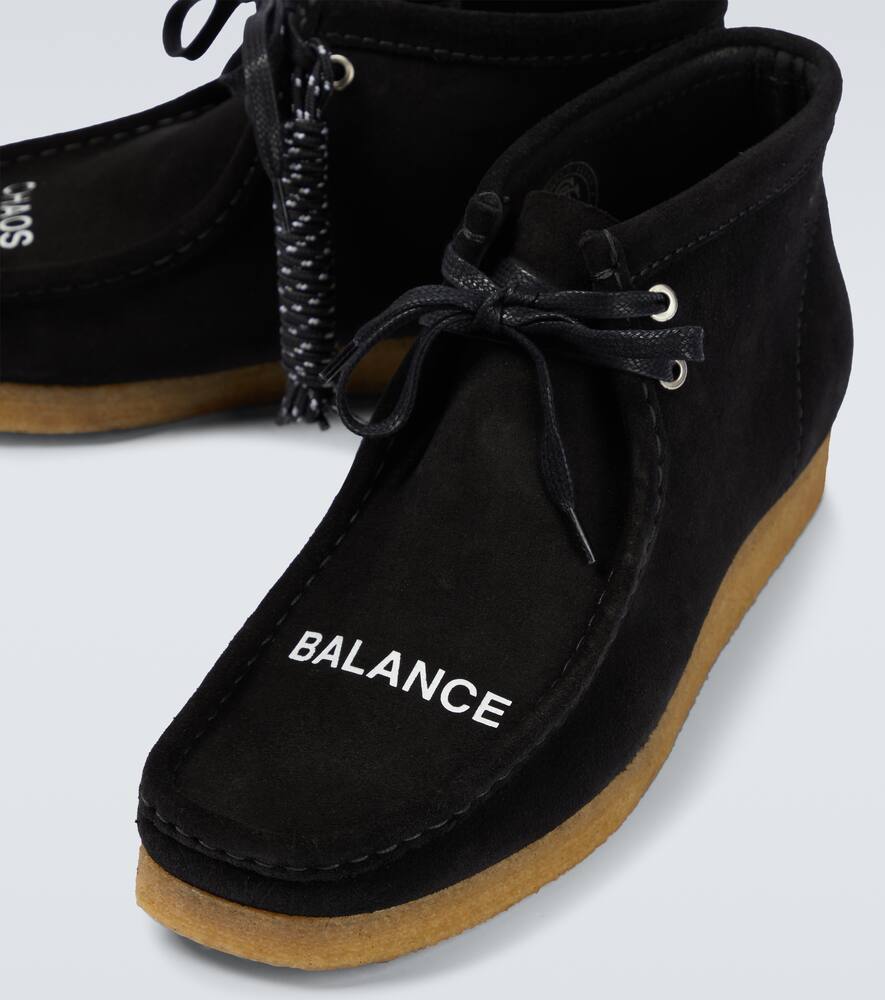 Ботинки Undercover Wallabee из замши Clarks Originals, Black — фото 3