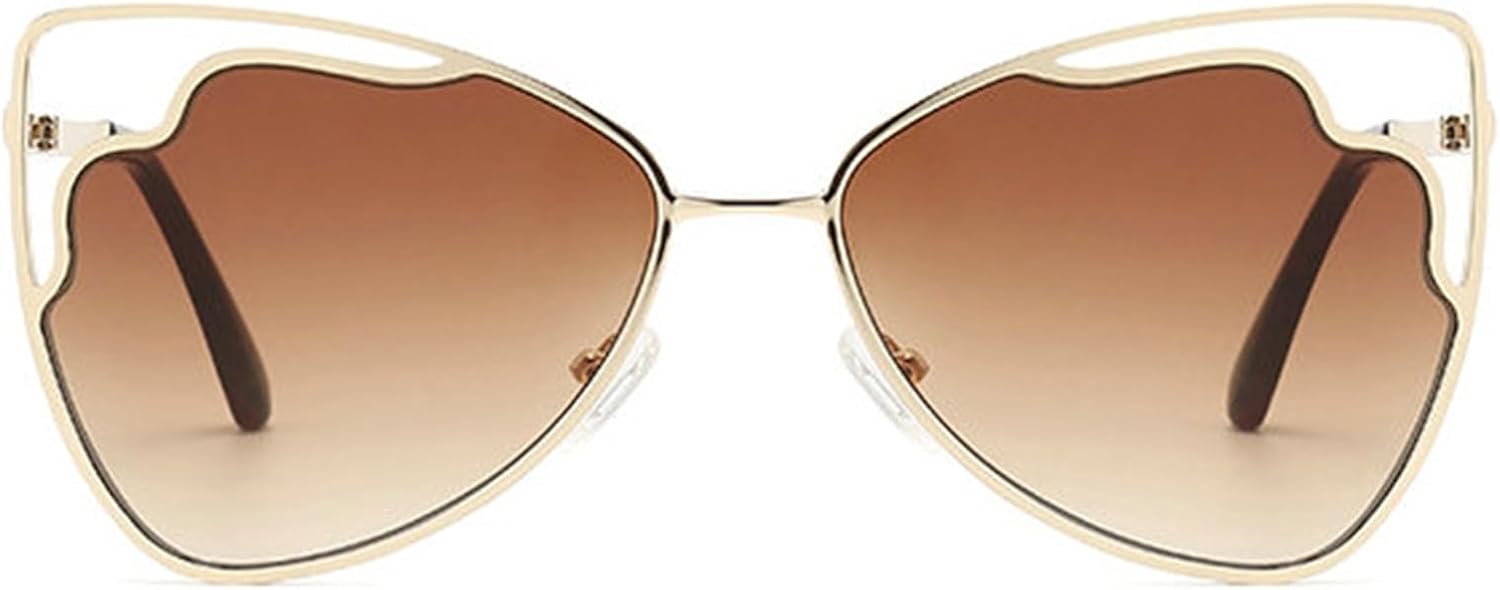 

Элитные металлические солнцезащитные очки «кошачий глаз» от Helena для женщин и мужчин, модные, большие, в стиле панк, солнцезащитные очки для активного отдыха, защита от УФ-излучения UV400, C2