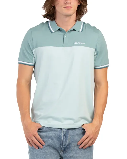 

Поло с контрастной кокеткой Ben Sherman, цвет Harbor