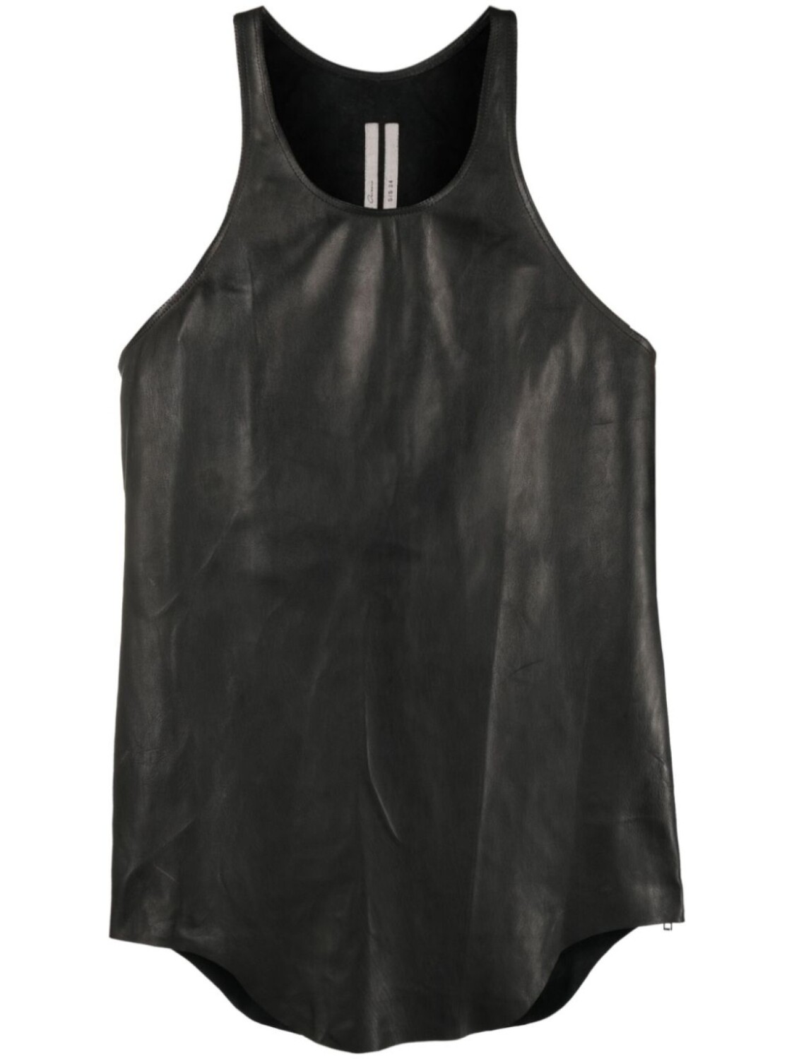 

Rick Owens кожаный топ с U-образным вырезом, черный