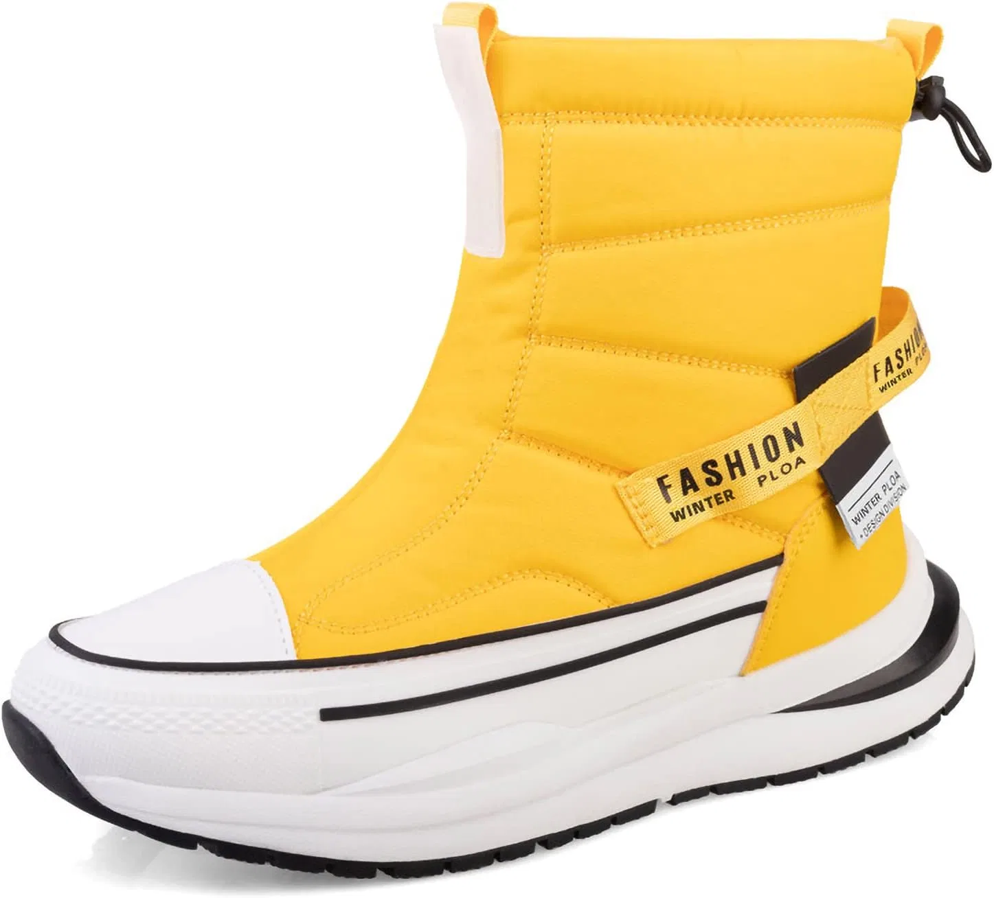 Мужские зимние ботинки, теплые утепленные ботинки на щиколотке для мужчин и женщин, водонепроницаемые походные ботинки для активного отдыха, треккинговые ботинки, зимние ботинки с нескользящей подошвой TDHLW, Yellow Yellow