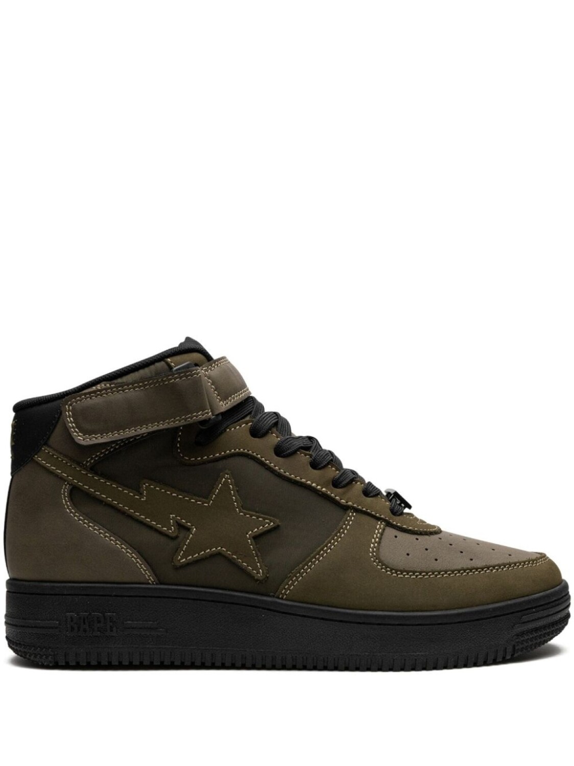 

Кроссовки Military Bapesta Mid A BATHING APE, зеленый