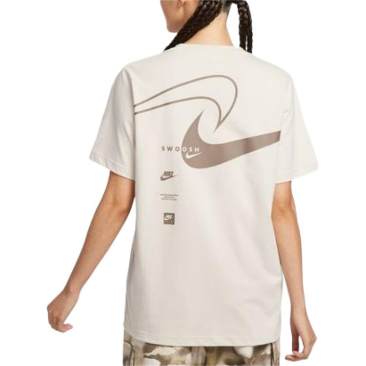 Nike Футболка Swoosh женская ecru — фото 3