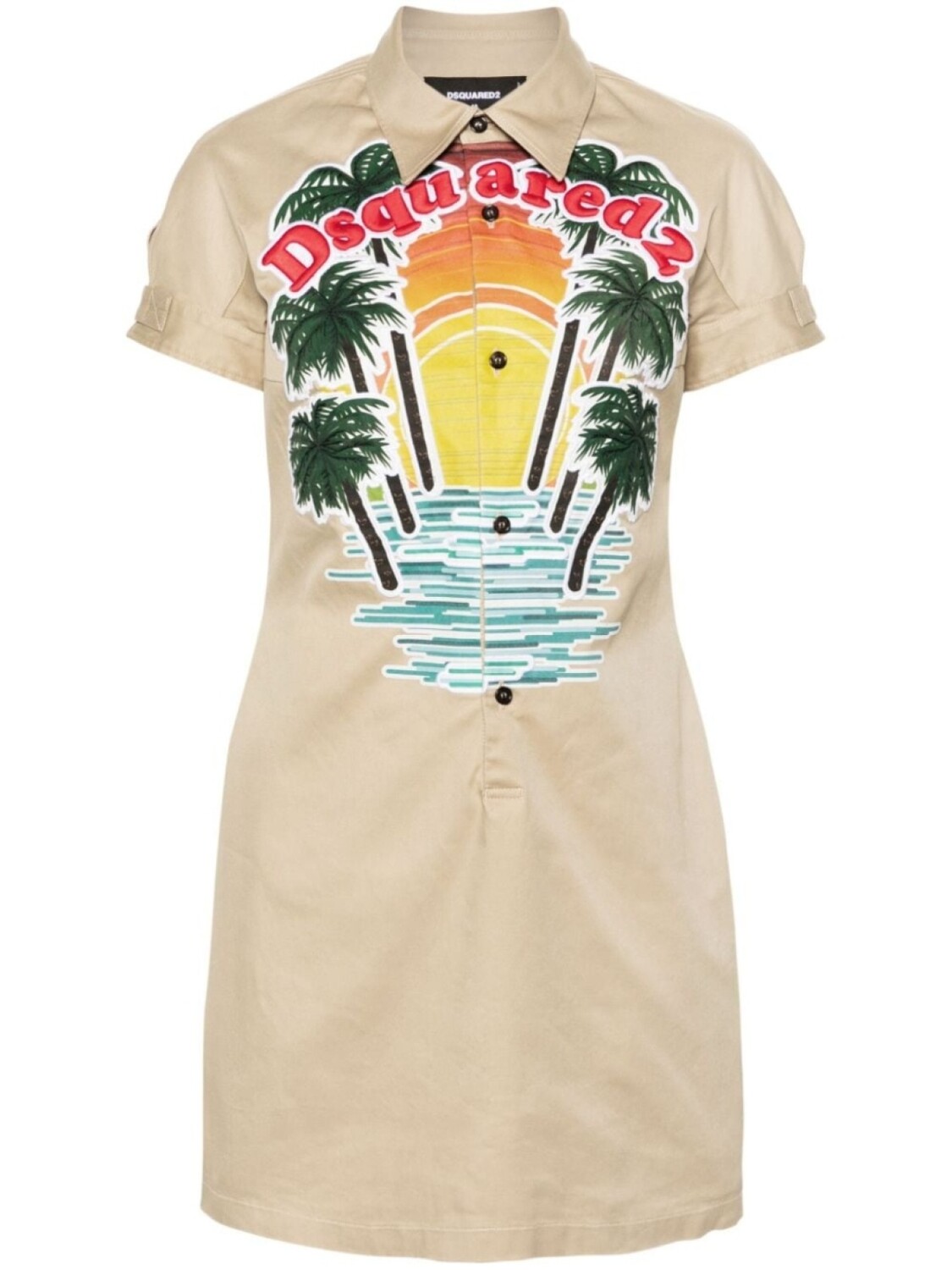 

Dsquared2 платье-рубашка мини Sunset, серый