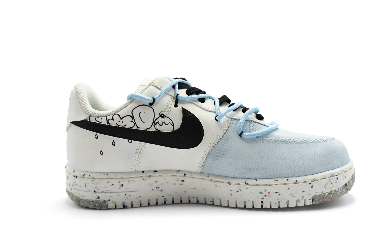 

Кроссовки Nike Air Force 1 Skateboarding Shoes Women's Low-top Blue Black, голубой, Синий, Кроссовки Nike Air Force 1 Skateboarding Shoes Women's Low-top Blue Black, голубой
