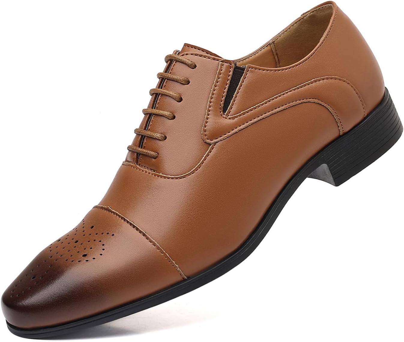 

Мужские деловые туфли KYOESCAI, повседневные классические броги с крылышками на шнуровке, современные формальные оксфорды, желтый