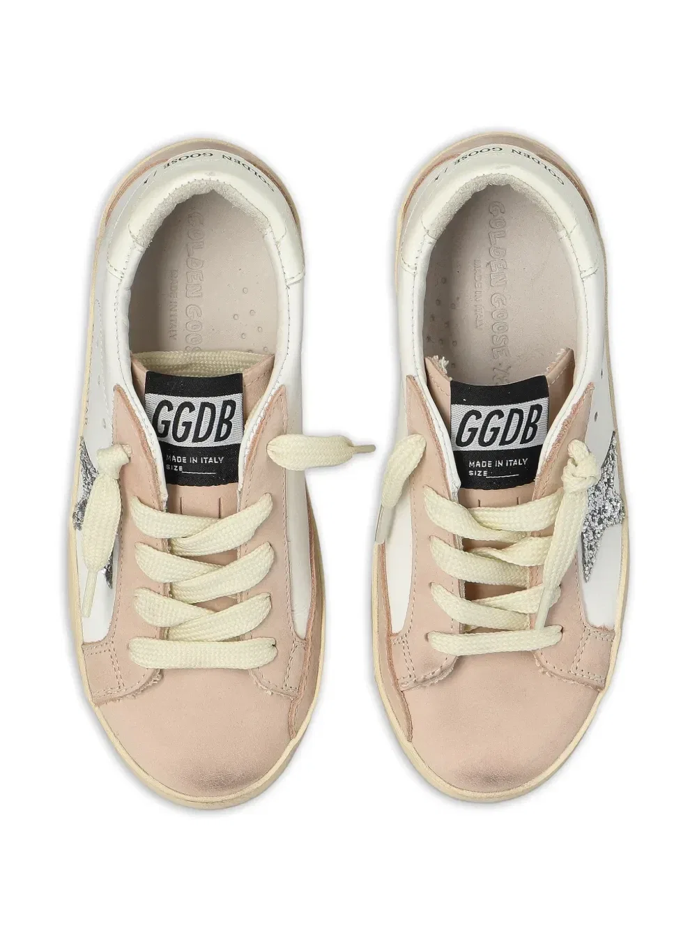 Кроссовки Super-Star с глиттерной вставкой Golden Goose Kids, бежевый — фото 4