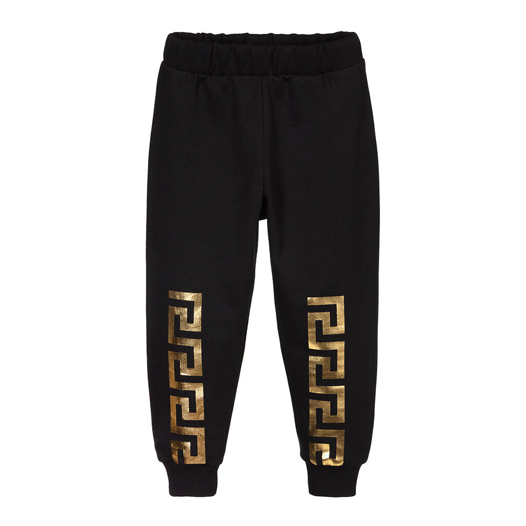 

Спортивные брюки с принтом Greca Versace, черный