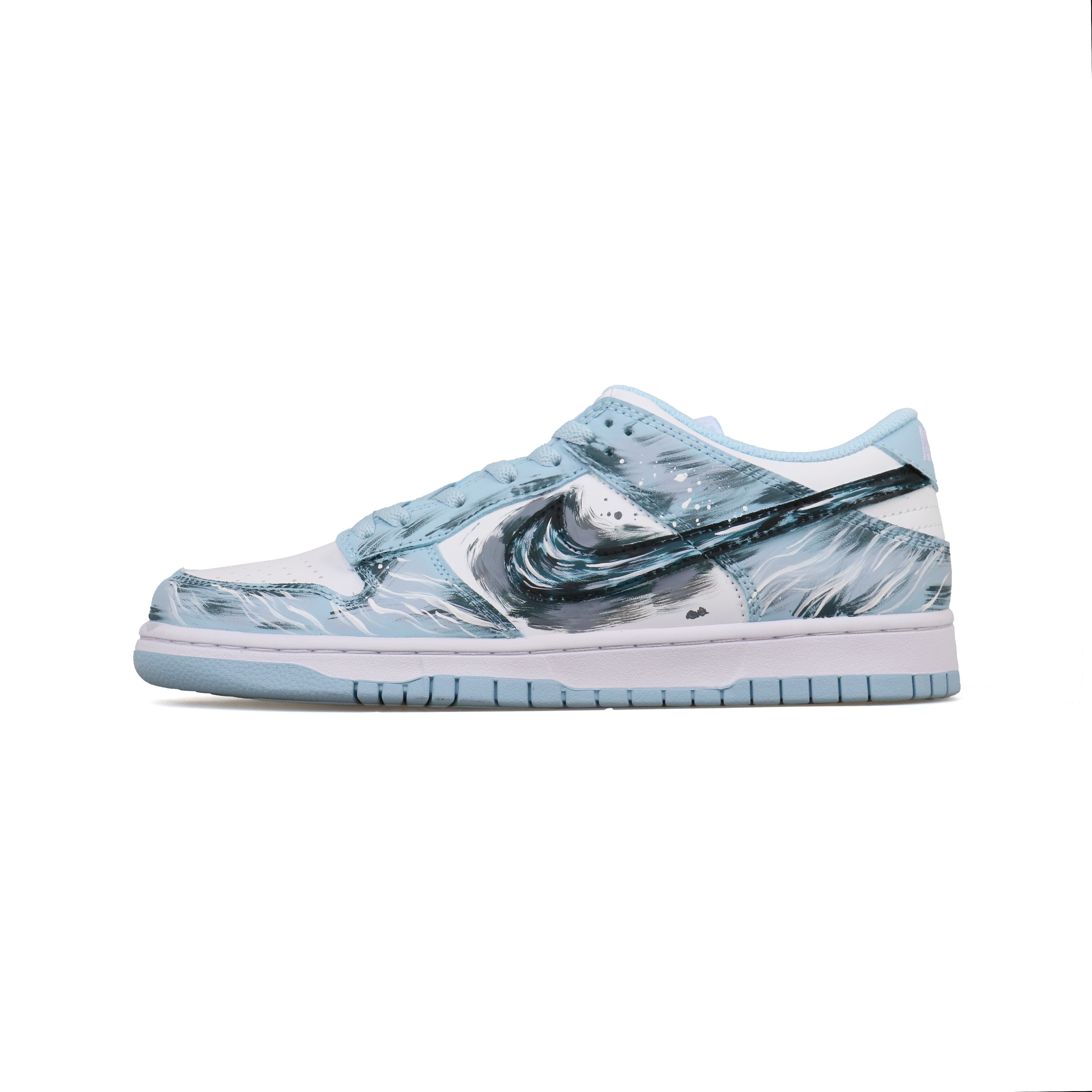 

Nike Кроссовки для скейтбординга Dunk Phantom Sea Fringe, противоскользящие, износостойкие, легкие, белые, синие