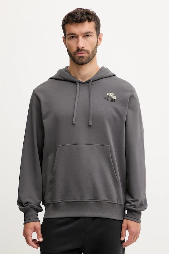 

Хлопковая толстовка Flowe Dome The North Face, серый