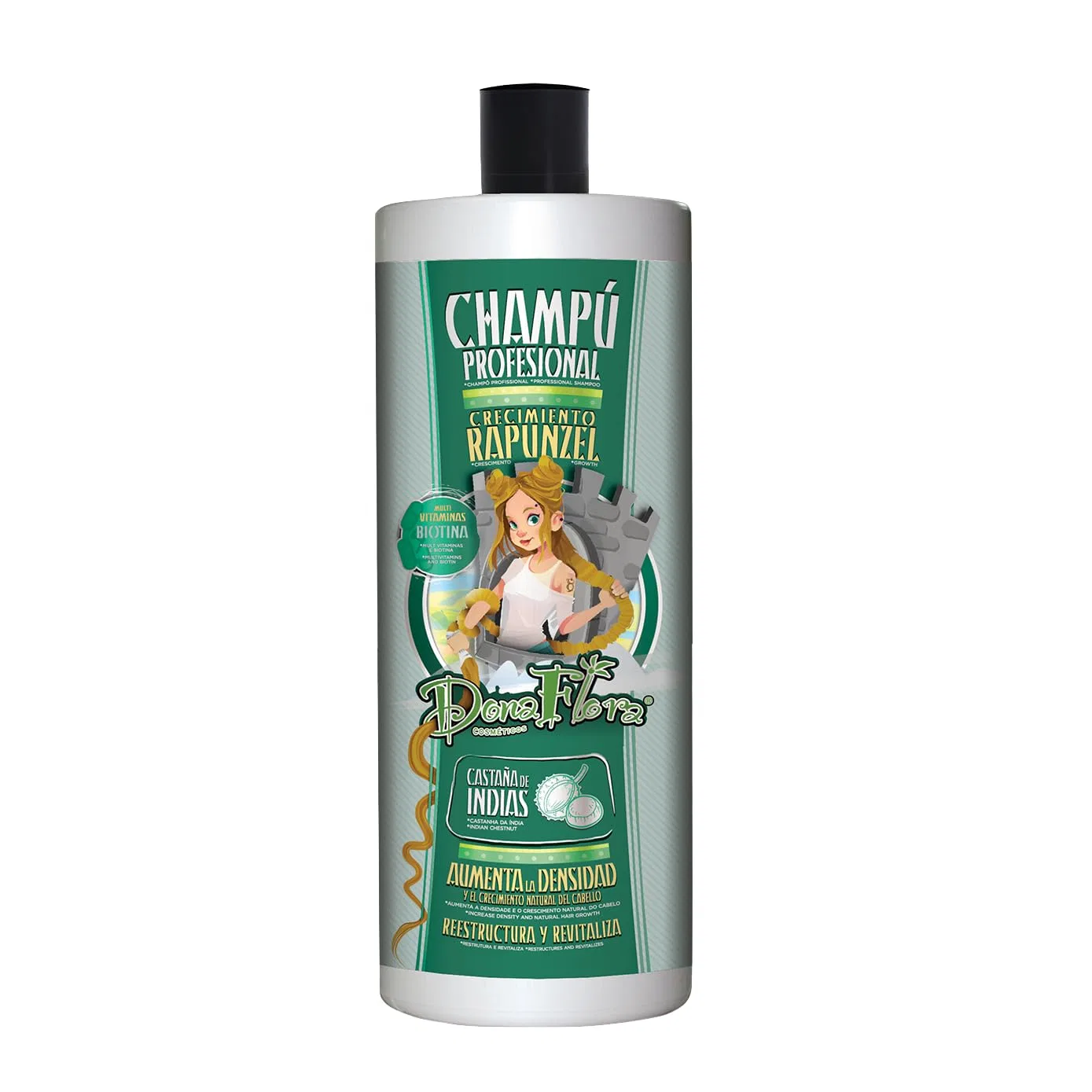 Шампунь DONA FLORA Rapunzel для роста волос, 1000 мл Dona Flora