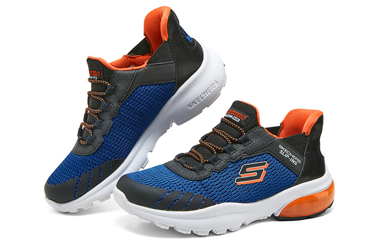 Детские кроссовки GS черные Skechers, синий/черный — фото 4