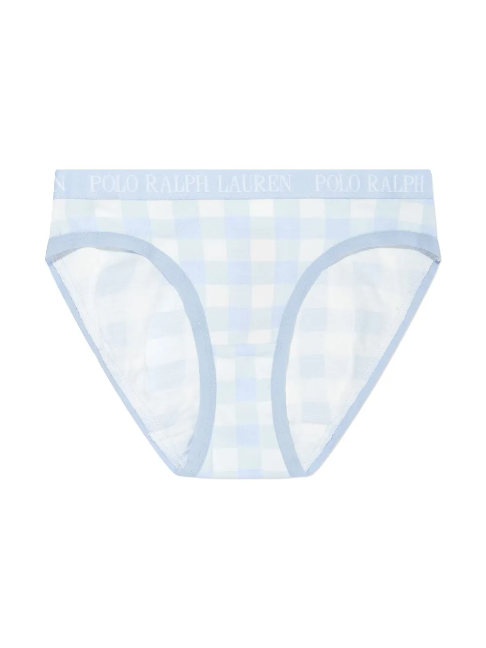 Комплект из трех трусов-брифов с логотипом POLO RALPH LAUREN KIDS, синий — фото 3
