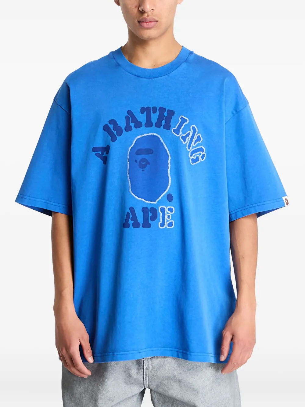 

Футболка с принтом A BATHING APE, синий