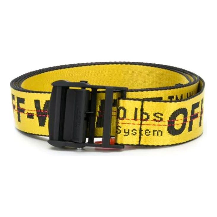 

Ремень Off-White с логотипом, широкий, 3,5 см, желтый