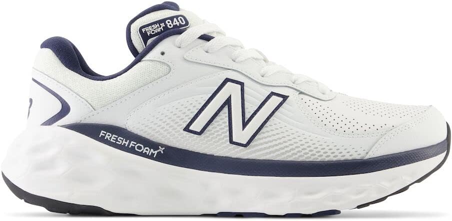 Кроссовки для бега New Balance Men's Fresh Foam X 840 V1, White/Team Navy/White — фото 3