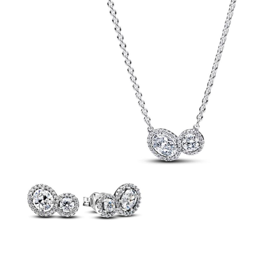 

Набор Pandora Embracing Halo Jewelry Set, стерлинговое серебро