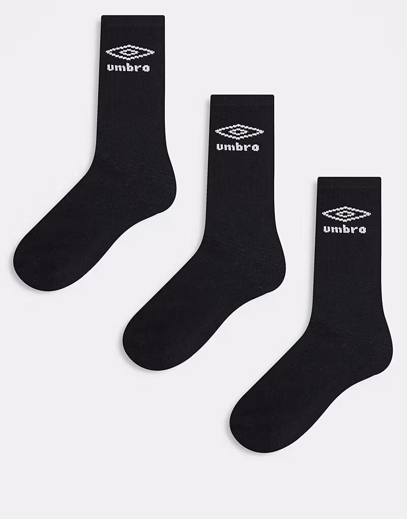 

Носки Umbro, 3 пары, черного цвета