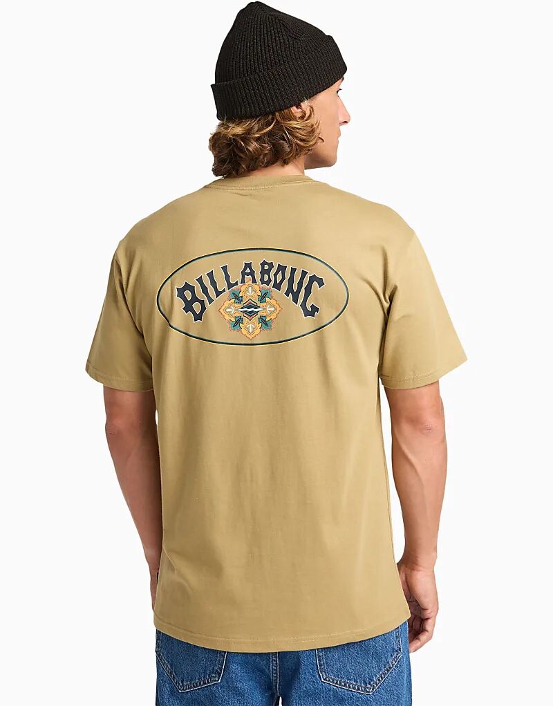 

Футболка Billabong Orbit Arch с короткими рукавами бежевого цвета
