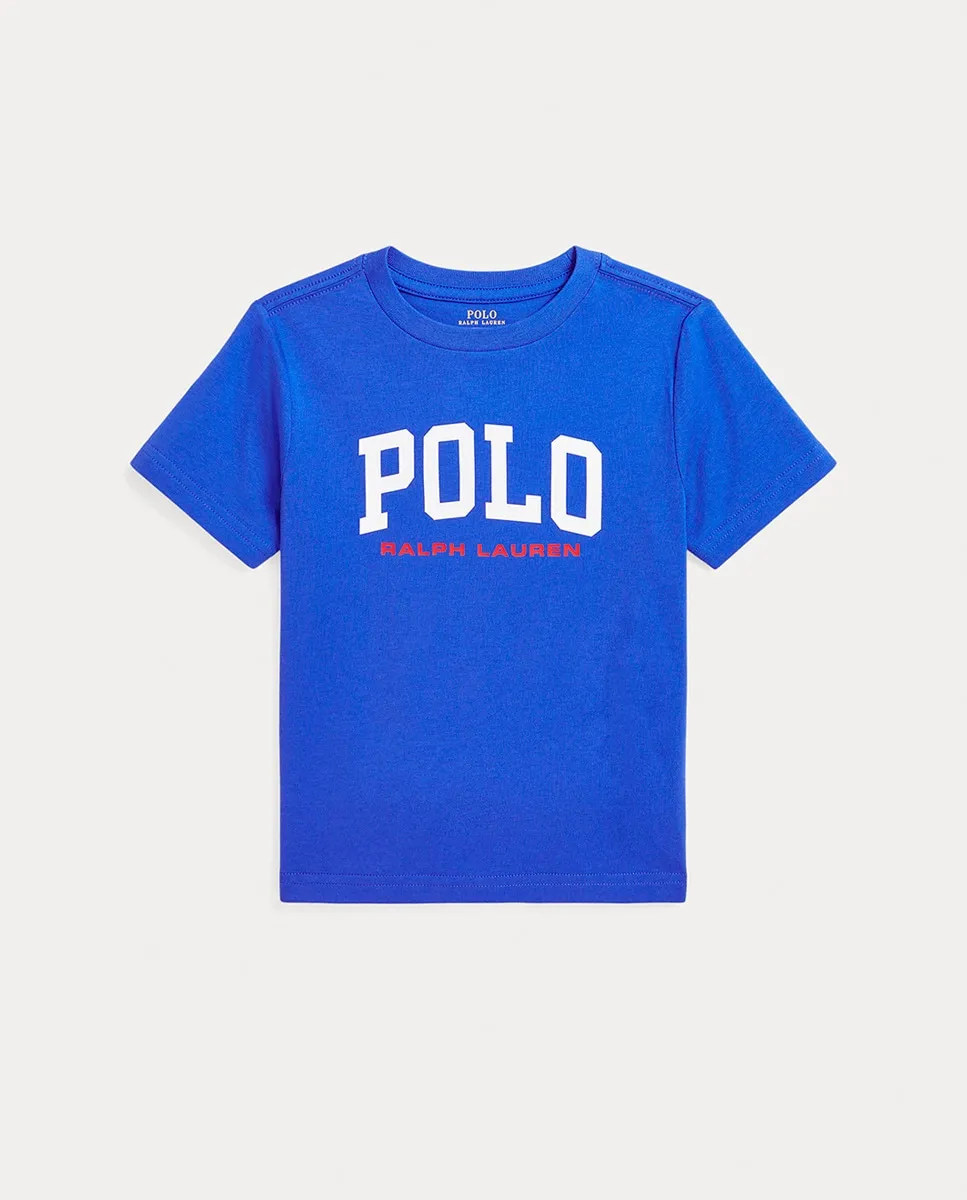 

Футболка для мальчиков из хлопка с логотипом Polo Ralph Lauren, тёмно-синий